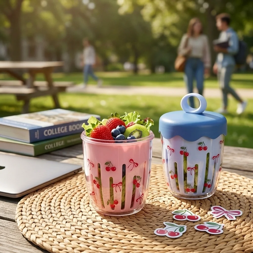 Food Snacks For Kids - Vaso de plástico para ensalada de