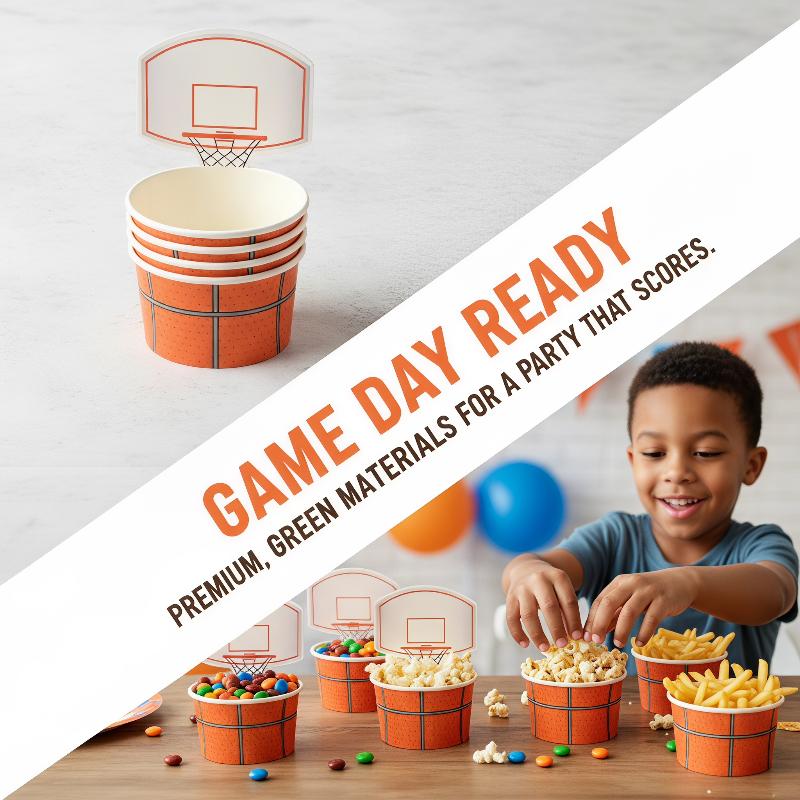 Food Snacks For Kids - 6 Tazas de Papel Desechables para