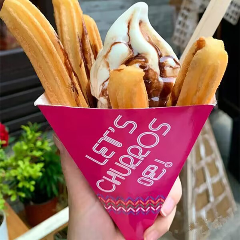 Food Snacks In Spanish - Cajas de Papel para Llevar Churros
