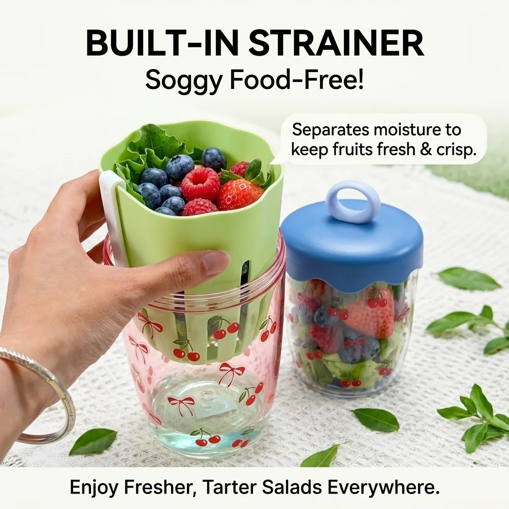 Vaso de plástico para ensalada - Food Snacks For Kids reseña y precio