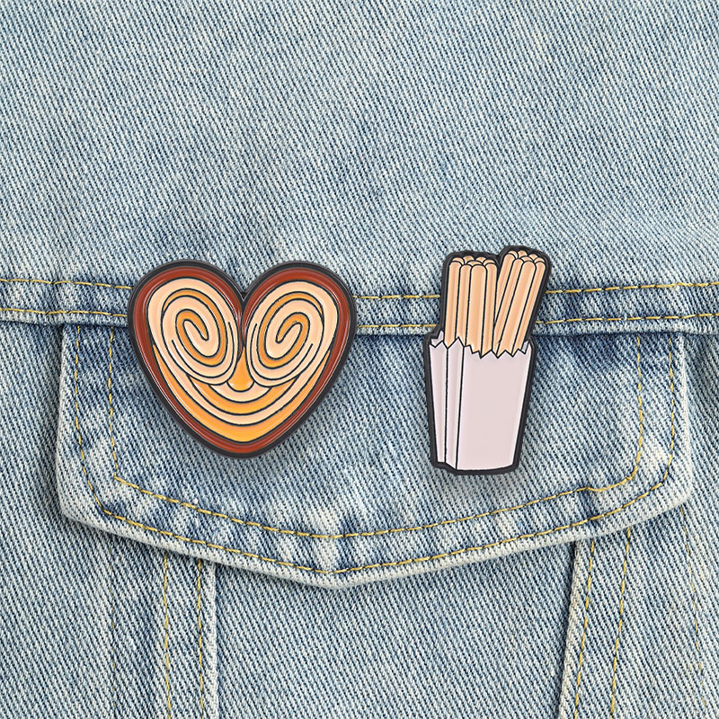 Broches de esmalte de churro m - Food Snacks In Spanish reseña y precio