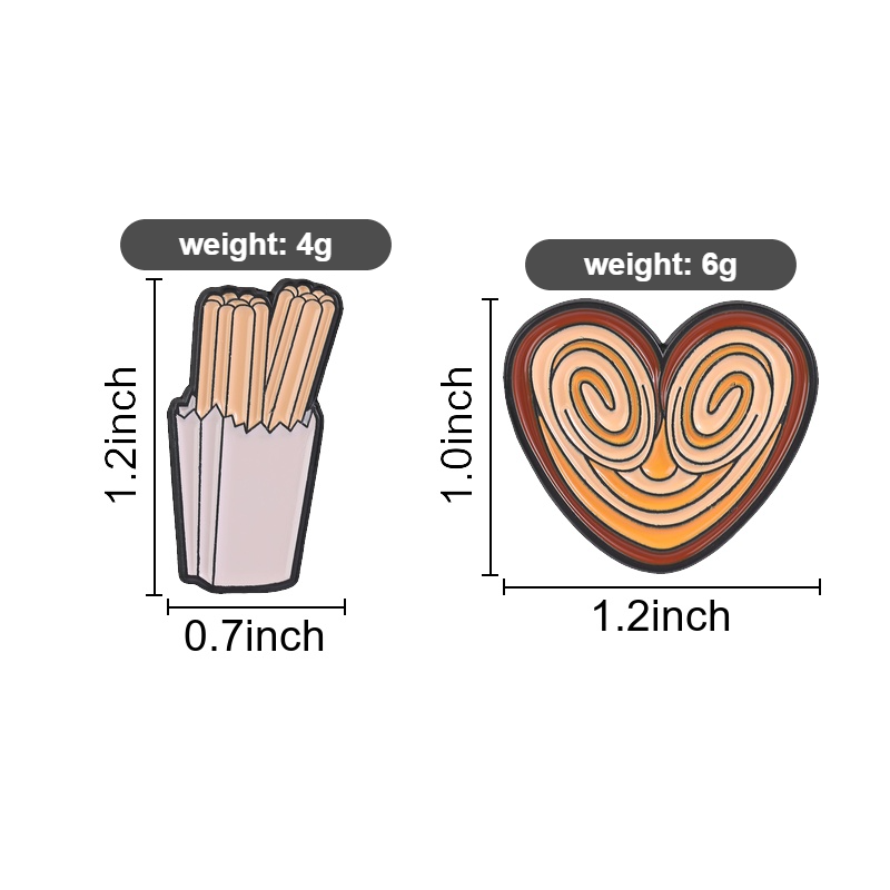 Broches de esmalte de churro m - Food Snacks In Spanish reseña y precio